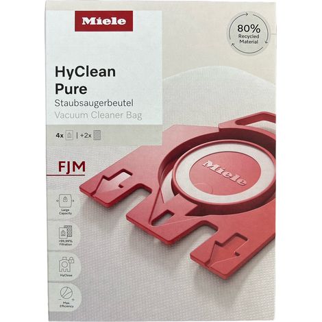 Miele Staubsaugerbeutel, Staubbeutel Typ F/J/M HyClean Pure, 4 Stück - Nr.: 12421140 (1/5)