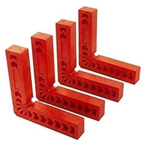 Angle Droit Positionnement Carrés 90 Degrés, Outil de Serrage Carré pour Travail du Bois (4pcs 100x100mm)