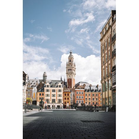 Tableau sur toile place du Général de Gaulle Lille 30x45 cm - Impression sur Toile Murale Décorative - Image imprimée en HD sur Toile - Toile sur Châssis en Bois FSC - Fabriqué en France (1/5)