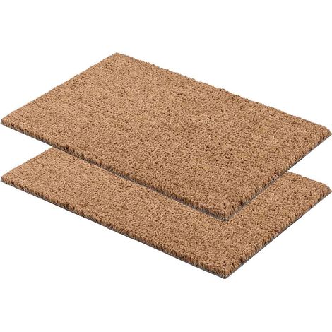 Paillasson 100% Coco antibactérien naturel Lot de 2 - 60 x 90 cm (1/5)