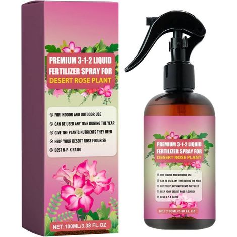 Spray Fertilisant - 100 ml - Pour Plantes Succulentes et Rose du Désert - Usage Intérieur et Extérieur - 1 Pièce ou 2 Pièces (1/5)