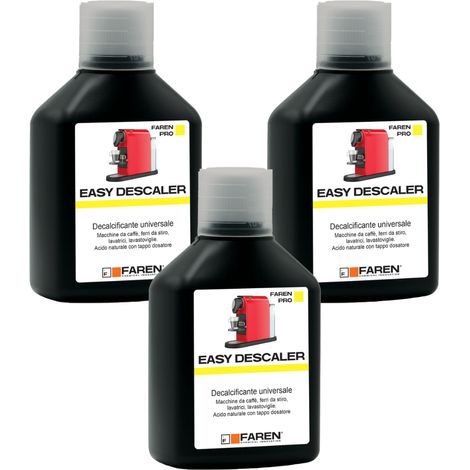 Faren easy descaler decalcificante universale per elettrodomestici 500 ml 3 pezzi (1/5)