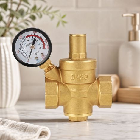 DN20 Brass Water Pressure Reducing Valve – Adjustable Valve up to 1.6 MPa – Easy Installation without a By-pipe (1/5)