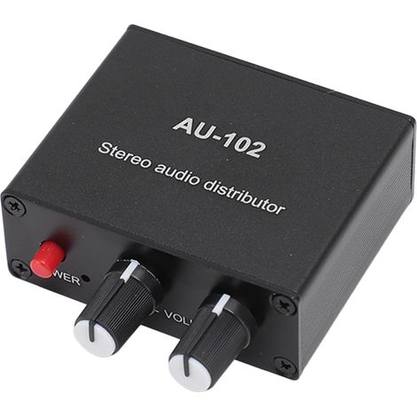 Amplificateur de Son 2 Canaux, Mini Préamplificateur Audio Stéréo, Récepteur D'amplificateur Stéréo Home Audio, 1 Entrée 2 Sorties, Distributeur de Son Stéréo 3,5 Mm (1/5)