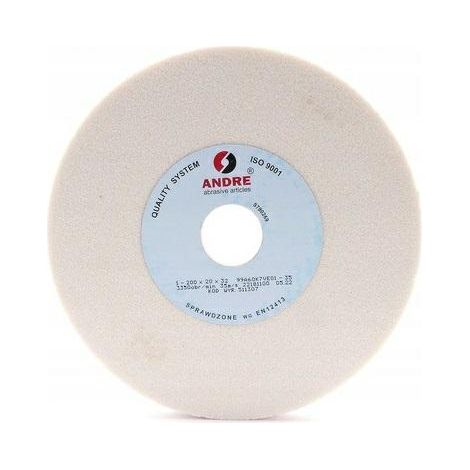 Andre Flachschleifscheibe 200 mm x 20 mm x 32 mm 99A60K7VE01-35 weiß "TYP 1"