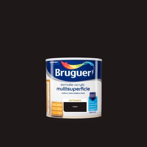 Pintura acrílica Bruguer Negro Esmalte acrílico (250 ml) (1/5)