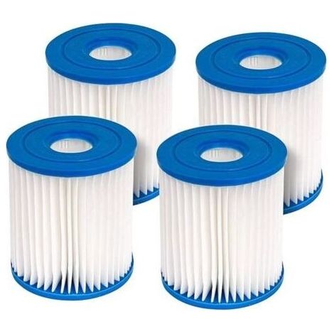 4 pcs Cartouches de Filtration pour Filtre Piscine Type Intex H (1/4)