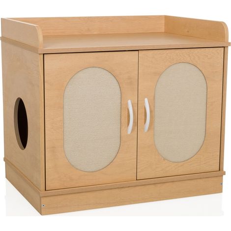 Katzenhaus / Kommode KITTYHOME 2 75x53x66,5 cm buche hjh LIVING (1/5)