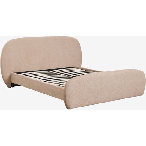 Cama en tela bouclé Brunel SKLUM 160 x 200 cm