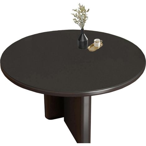 Nappe ronde en PU/PVC, 60cm, imperméable, résistante aux rayures, noir+gris