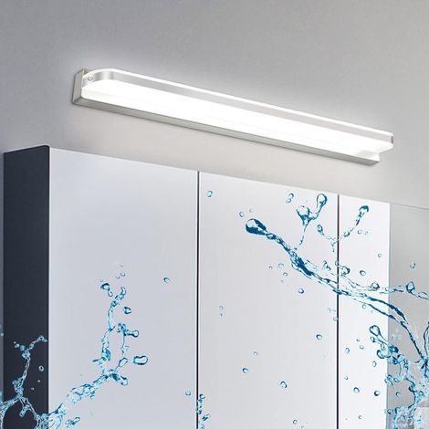 Lámpara de espejo LED ZOLGINAH de 9 W y 42 cm, luz blanca fría, resistente al agua IP44, para baño, 6000 K, 600 lúmenes, moderna lámpara de pared LED acrílica, luz para armario de baño [Clase energéti (1/5)