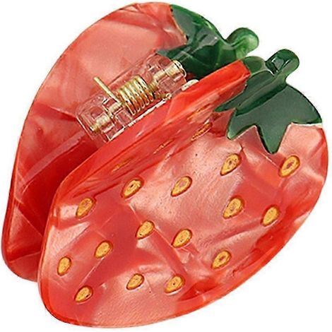 Pince à cheveux en forme de fruit (pastèque, fraise, avocat), pince à cheveux requin, pince à cheveux pour fille-C (1/5)