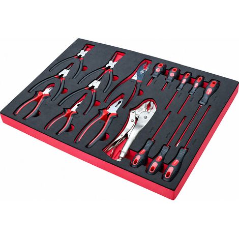 Assortimento di 17 utensili SOGI TER-95 - pinze universali, per seeger e autobloccante - cacciaviti a taglio e croce (1/5)