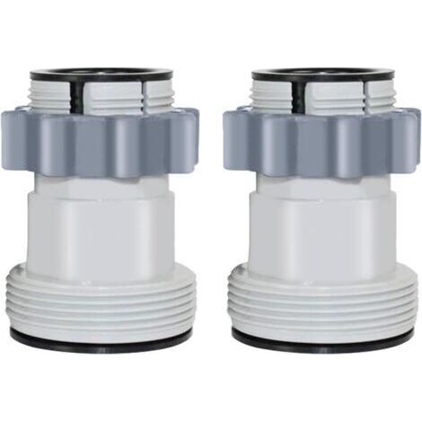 Adaptateur Tuyau Piscine 38mm et 32mm Raccord de Tuyau de Piscine pour Intex 10722 Bestway Coleman (Lot de 2)
