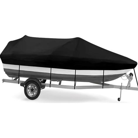 Housse de Bateau Oxford 210D, Imperméable, Protection UV, pour Bateau à Rames et Pêche, 16-18 Pieds (1/5)