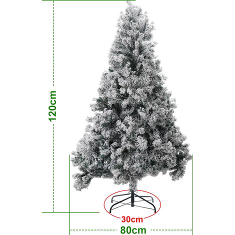 Wolketon Weihnachtsbaum Beflockung Schneestaub Weihnachtsdekoration Kunstbaum 120cm mit Schneestaub (1/2)
