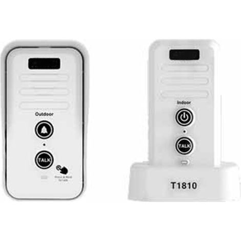 Sonnette interphone sans fil, portée de 1500 m, étanche et rechargeable, prise américaine 100-240 V-AquaForge (1/5)