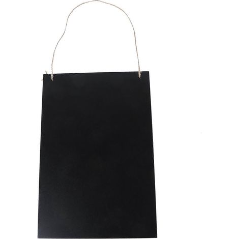 Panneau en forme de A, panneau mémo, mini tableau noir, étiquettes tableau noir en bois, panneaux tableau noir suspendus-Black (1/4)