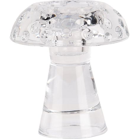 Bougeoir en Verre Transparent Moderne pour Bougie Flambeau Décoration de Table Ø 10 x 11 cm - PANGIVO (1/2)