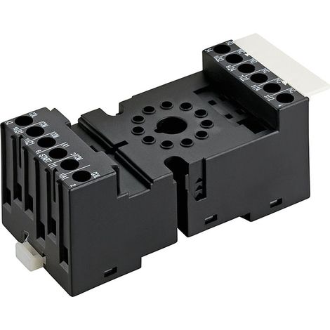 Base relé Finder 90.03.0 montaje carril DIN terminales tornillo