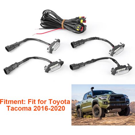 Für Toyota Tacoma TRD Pro 2016-2020, Kühlergrillbeleuchtungsset (4-teilig), weißes Gehäuse 12V, weißes Licht. (1/5)