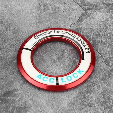 Bague lumineuse de contact d'allumage pour Chevrolet Cruze Buick, cache-trou de clé rouge, garniture décorative ronde (1/5)