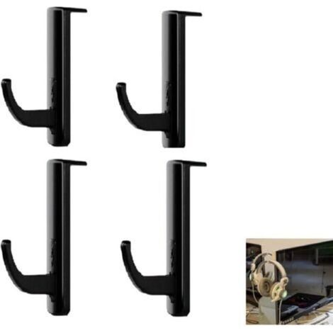 Lntyq Ganci Adesivi per Cuffie, Confezione da 4 Supporti per Cuffie, Gancio per Cuffie, Supporto Adesivo per Monitor/Cuffie, Porta Cuffie Gaming Nero (1/5)