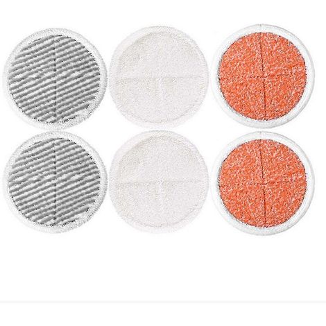 Lot de 6 lingettes de nettoyage en microfibre AURA pour balai vapeur Bissell Spinwave 2039A 2124 (1/5)