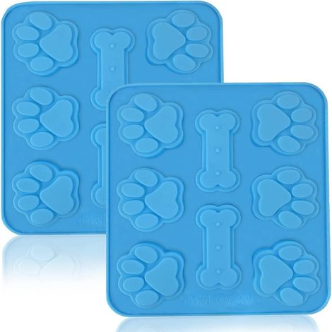 Moule À Gâteau En Silicone - Forme Pattes De Chien Et Os - Résistant À -40 °C À 230 °C - Lot De 2 (1/5)
