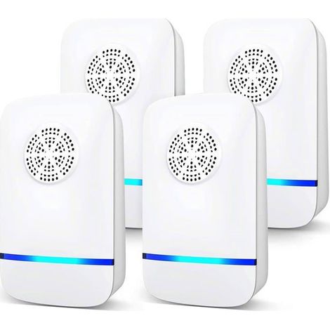 Lot de 4 Répulsif Ultrasons, Repulsif Moustique, Repulsif Anti Mouches Electrique Appareil Répulsif Souris Moustique Inoffensif (1/5)