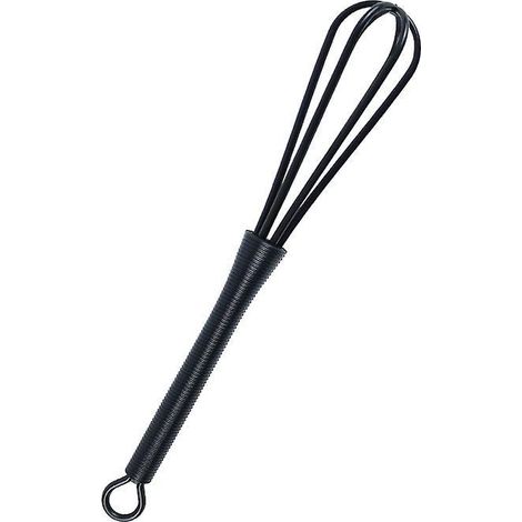 1 Pice Fouet Noir En Plastique Fouet De Coiffure Fouet En Plastique Fouet De Teinture Pour Cheveux Mlangeur De Ballons De Cuisine Outil De Shaker (1/5)