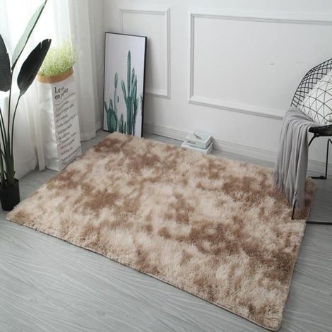 Tapis de Salon - Shaggy - Beige - 120 x 160 cm - Antidérapant (1/2)