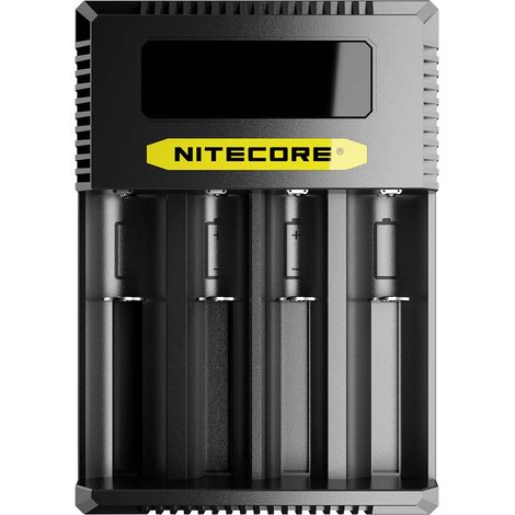 NiteCore CI4 Chargeur de piles rondes Li-ion, NiCd, NiMH 10440, 14500, 14650, 16500, 16340, 16650, 17350, 17500, 17650, 17670, 18350, 18490, 18500, 18 W978823