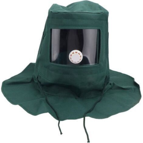 Casque Masque de Protection Anti-Vent Anti-poussière pour Sablage Sableuse (1/4)