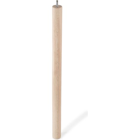 Pata de madera cilíndrica con una altura de 720 mm y acabada en haya crudo. Dimensiones: 46x46x720 mm -