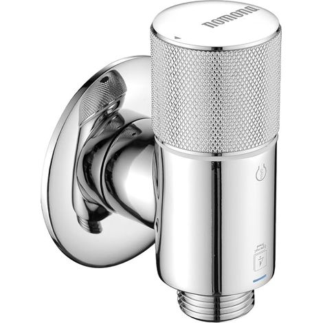 Robinet d'angle d'eau, grand débit en céramique, robinet d'équerre en laiton chromé G1/2" pour robinet de lavabo, robinet de cuisine, chauffage à eau