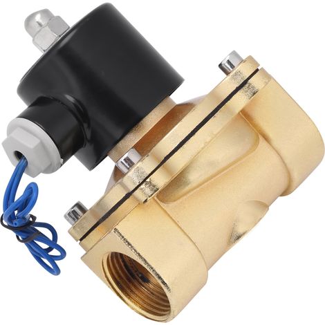 Électrovanne électromagnétique DC12V R1 DN25 normalement fermée en alliage de zinc pour eau, air et huile (1/5)