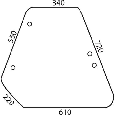 Cristal lateral UNIVERSAL D9012 (1/2)