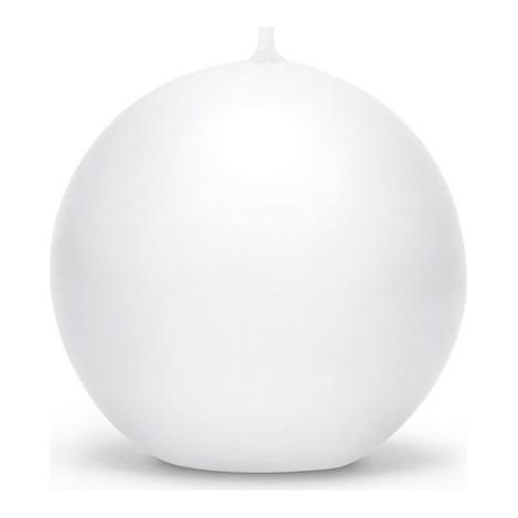 Candela opaca Ball, bianca, 6 cm (1 confezione / 10 pz.)