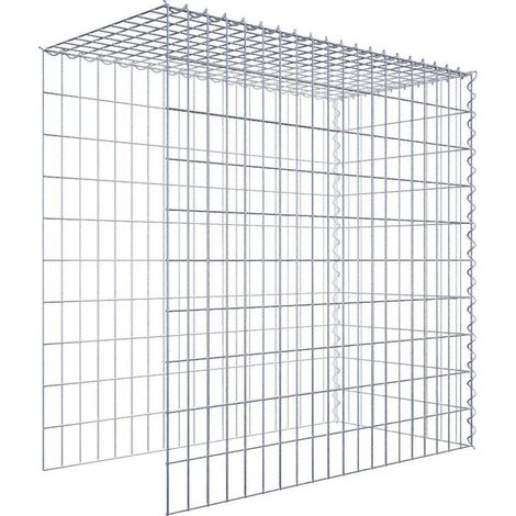 Gabiondeco - Gabion - Element de prolongation en hauteur et en longueur 100 cm x 100 cm x 50 cm (L x H x P). maille 5 x 10 cm. Spirale. Attention il manque deux gri... (1/5)