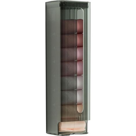 Boîte de Rangement pour Sous-vêtements Chaussettes, Organisateur Mural Polyvalent pour Sous-vêtements, Chaussettes, Organisateur de Tiroir pour Sac Poubelle de Cuisine de (Gris transparente) (1/5)