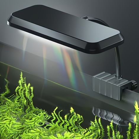 Lampe carrée à 360°, 13 W, pour aquarium et plantes aquatiques, spectre complet adapté à tous types d'aquariums. (1/5)