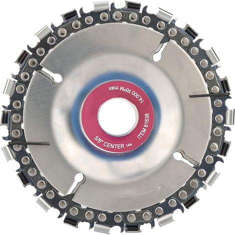 4" 22-Zahn-Holzbearbeitungsschleifscheibe und Kettensatz, geeignet für 100/115 mm Winkelschleifer (1/5)