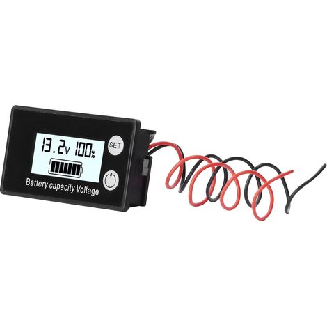 JX-6133 LCD-Gleichspannungsmesser, wasserdicht, Batteriekapazitätstester, Spannungsmonitor DC 8–100 V, Weiß (1/5)