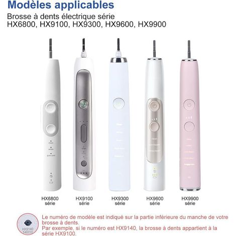 Ersatzteile für elektrische Zahnbürsten von Philips: Verbindungsstange, Vibrationskopf mit Dichtung für die Serien HX99, HX68, HX75, HX751v und HX9690. (1/5)