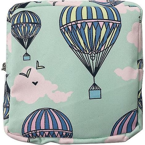 un Sac De Rangement Pour Serviettes Hyginiques Pour Gestionnaire De Serviettes Hyginiques Ballon Vert, 13 Cm 13 Cm 3 Cm, Adapt Aux Cls De Rouge (1/5)