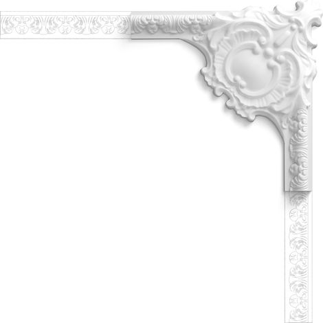 Orac – Ornement pour cimaise P3020A – Moulure décorative en polyuréthane – Dimensions L42,5 x H4 x l42,5 cm – Finition personnalisable