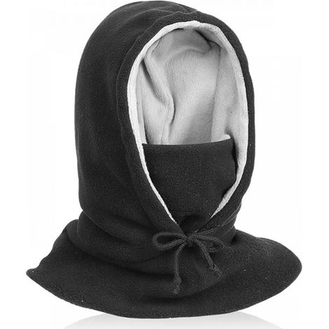 Winter-Sturmhaube aus dickem Fleece mit Kapuze, Sturmhaube, Gesichtsmaske, Winter-warme Plüsch-Samtmütze für Schnee, Skifahren, Radfahren, Vollgesichtsmaske für Erwachsene und Männer (1/4)