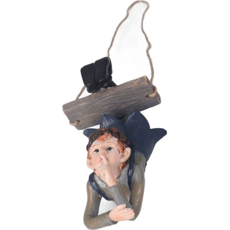 Pendentif fée inversée pour jardin, sculpture de fée pour jardin, statuette de fée décorative à suspendre, décoration de jardin à suspendre aux arbres (1/5)
