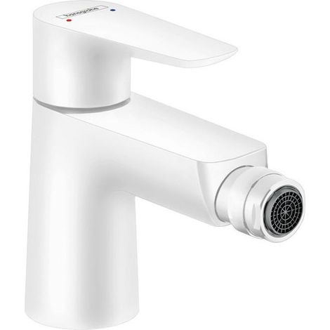 mitigeur bidet,avec tirette et vidage blanc mat
